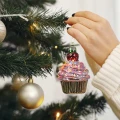 Szklane Babeczki na choinkę - Bombki 10 cm kpl. 2szt.