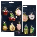 Zestaw Zawieszek Choinkowych - Szklane Owoce Mix 6 szt. fot.1