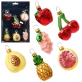 Zestaw Zawieszek Choinkowych - Szklane Owoce Mix 6 szt. fot.4