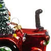 Szklana Kształtka Choinkowa - Traktor z choinką 9,7 cm