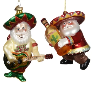 Szklana Zawieszka Choinkowa - Mexico Santa Claus