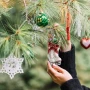 Zawieszka choinkowa - Łyżwy z kokardą 15 cm