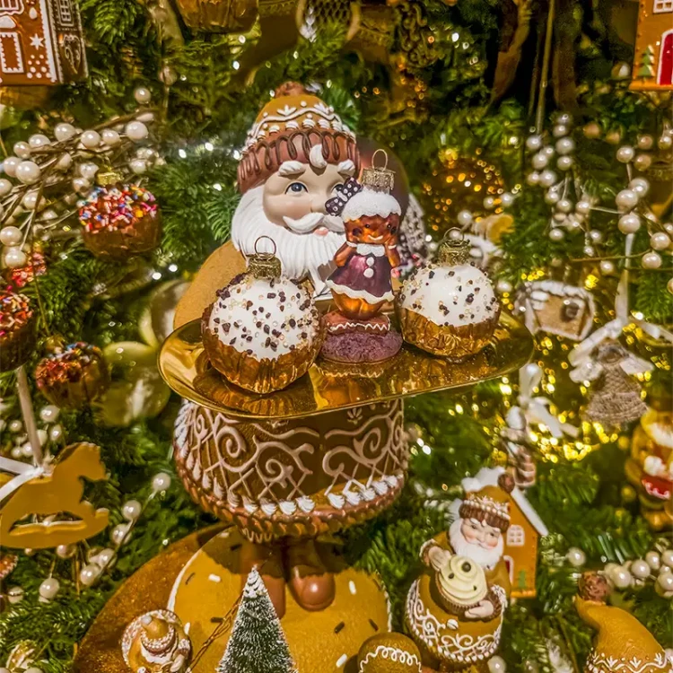 Kolorowe babeczki - Szklane zawieszki na choinkę