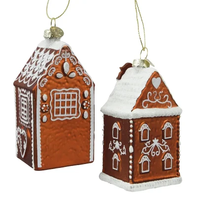 Piernikowe domki - Zawieszki choinkowe 12,3 cm kpl. 2 szt.