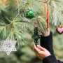 Zielone szklane sople choinkowe - Zawieszki na choinkę kpl. 6 szt. 15 cm