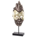 Figurka - Złoto-brązowa maska 44x17x8 cm