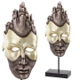 Figurka - Złoto-brązowa maska 44x17x8 cm