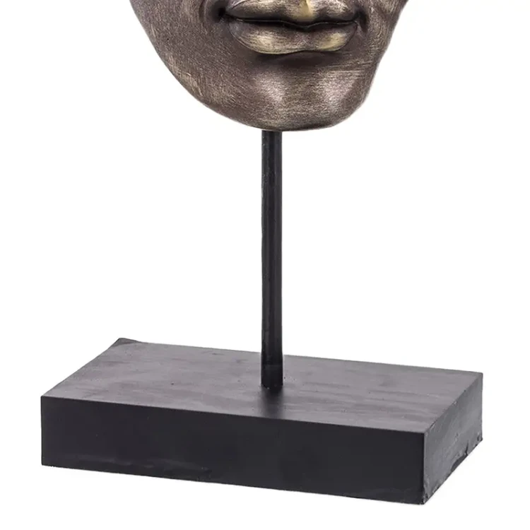 Figurka - Złoto-brązowa maska 44x17x8 cm