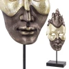 Figurka - Złoto-brązowa maska 44x17x8 cm