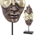 Figurka - Złoto-brązowa maska 44x17x8 cm