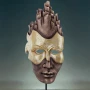 Figurka - Złoto-brązowa maska 44x17x8 cm