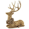 Brązowy Jeleń — Figurka dekoracyjna Glamour - 50x38x28 cm