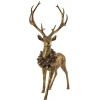 Brązowy Jeleń - Figurka dekoracyjna Glamour - 72x29x45 cm