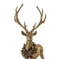 Brązowy Jeleń - Figurka dekoracyjna Glamour - 72x29x45 cm