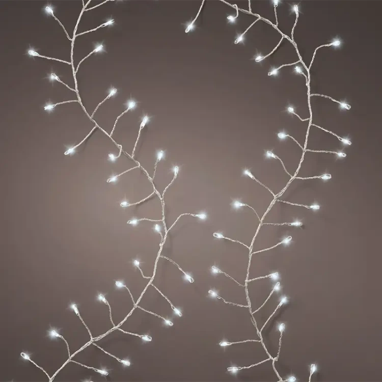 Łezki 100mikroLED Zimne białe lampki choinkowe fot.2