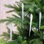 Brokatowe sople choinkowe - Zawieszki choinkowe kpl. 4 szt. 12,5 cm
