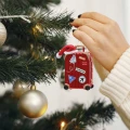 Zawieszka choinkowa — Walizka z czapką świąteczną 10,9 cm fot.6