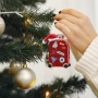 Zawieszka choinkowa — Walizka z czapką świąteczną 10,9 cm fot.6