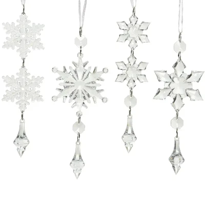 Akrylowe płatki śniegu 16 cm - Zawieszki choinkowe zdjęcie 9