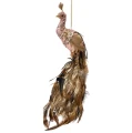 Aksamitny różowy Paw - 1/2 Dekoracja ścienna 46 cm zdjęcie 2