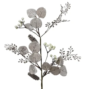 Pudrowo różowa gałązka dekoracyjna 60 cm