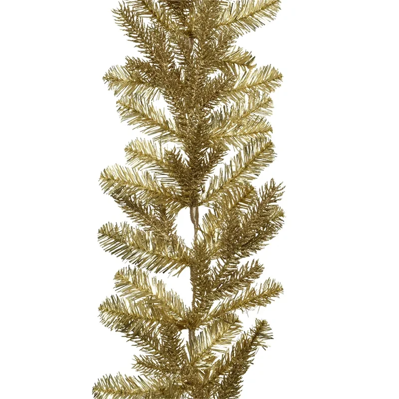Złota brokatowe girlanda choinkowa 270 cm - Tiffany