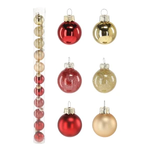 Bombki choinkowe szklane 3cm kpl. 11 szt. mix kolor w tubie