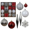 Zestaw ozdób choinkowych 46 szt. 8 cm zdjęcie 5