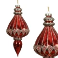 Finial - Plastikowa czerwono-złota zawieszka choinkowa 29 cm