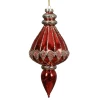 Finial - Plastikowa czerwono-złota zawieszka choinkowa 29 cm