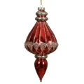 Finial - Plastikowa czerwono-złota zawieszka choinkowa 29 cm