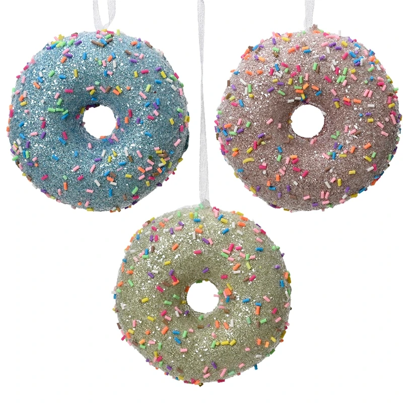 Donat - Świąteczna zawieszka choinkowa 4,5 x 9 cm
