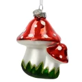 Muchomor - Szklana zawieszka choinkowa kpl. 4 szt. 7,5 cm