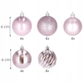 Bombki choinkowe 6cm 20 szt. różowe