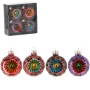 Bombki szklane PRL z reflektorami 6cm kpl. 4 szt. - mix kolor