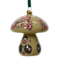 Folkowe szklane grzyby - zawieszki choinkowe 12,4 cm  zdjęcie 1