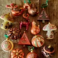 Folkowe szklane grzyby - zawieszki choinkowe 12,4 cm zdjęcie 5