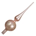 Szklany Szpic Choinkowy 31 cm - Liście fot.7