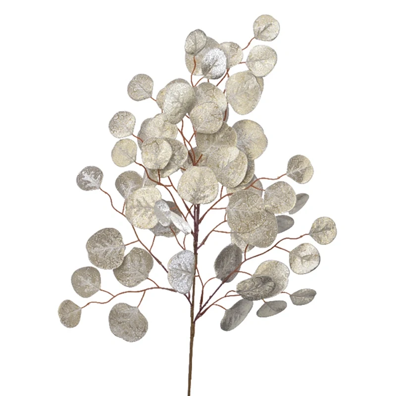 Gałązka z sztucznych liści okrągłymi - 72 cm