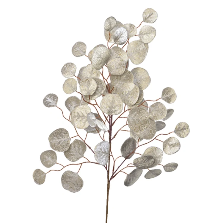 Gałązka z sztucznych liści okrągłymi - 72 cm