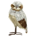 Brązowa Sowa - Futrzana figurka dekoracyjna 50 cm w2