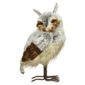Brązowa Sowa - Futrzana figurka dekoracyjna 50 cm w1