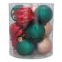Wielokolorowe plastikowe bombki choinkowe 6 cm - 12 szt.