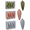 Szyszki choinkowe 14 cm - Zawieszki choinkowe kpl. 4 szt. mix