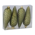 Zielone Szyszki choinkowe 14 cm - Zawieszki choinkowe kpl. 4 szt. zdj 3