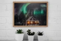 Świecący obraz 58x38 cm Zorza Polarna