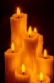 Świece z knotem 3D - Kość słoniowa 25,5cm