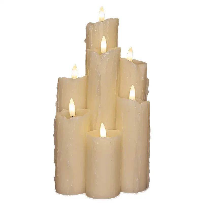 Świece z knotem 3D - Kość słoniowa 25,5cm