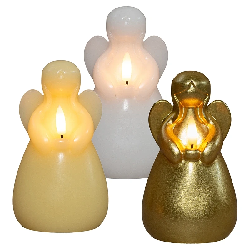 Anioł - Świeczka 3D z knotem - 14,5 cm zdjęcie 1