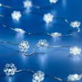 Lampki choinkowe na baterię - Śnieżynki 40 LED